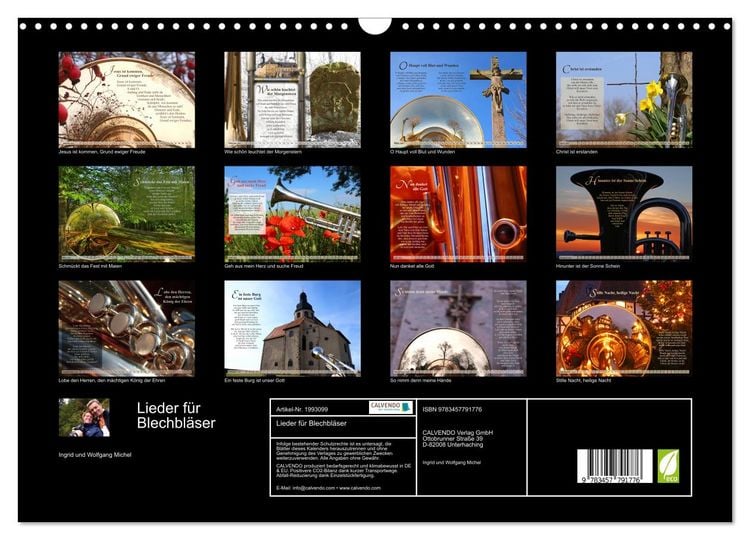 Produktbild: Lieder f&uuml;r Blechbl&auml;ser (Wandkalender 2026 DIN A3 quer), CALVENDO Monatskalender
