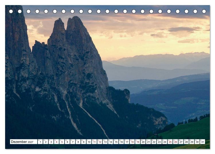 Produktbild: Der Schlern - Magie und Mythos im Herzen der Dolomiten (Tischkalender 2027 DIN A5 quer), CALVENDO Monatskalender