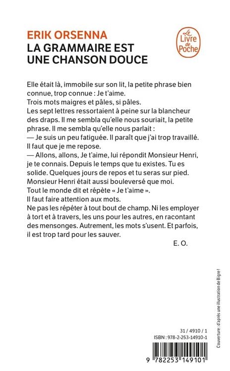 Produktbild: Le grammaire est une chanson douce