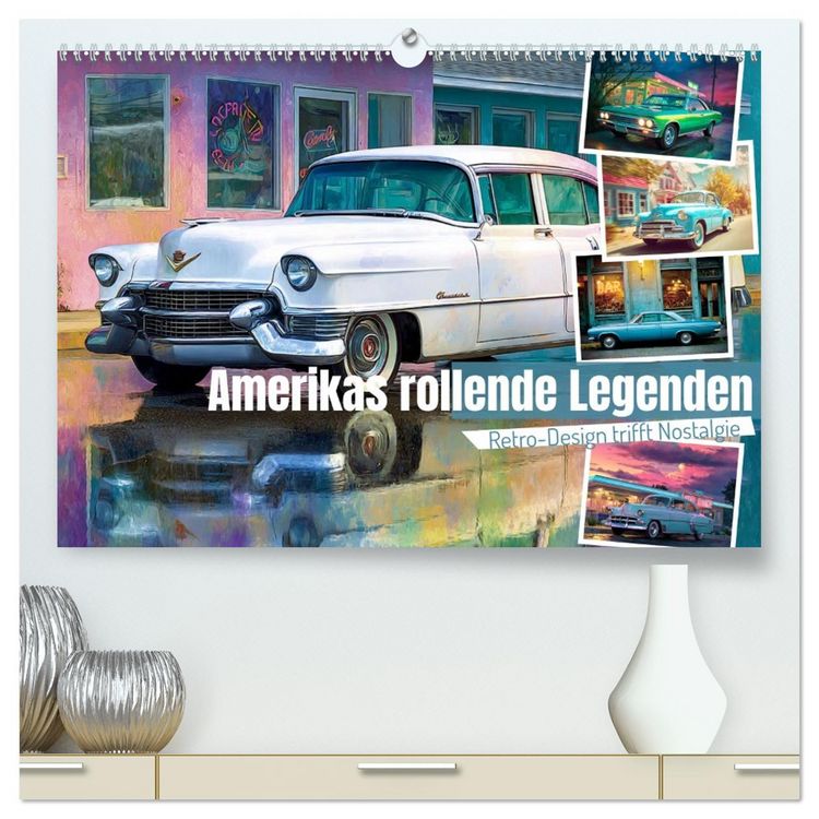 Produktbild: Amerikas rollende Legenden &ndash; Retro-Design trifft Nostalgie (hochwertiger Premium Wandkalender 2026 DIN A2 quer), Kunstdruck in Hochglanz