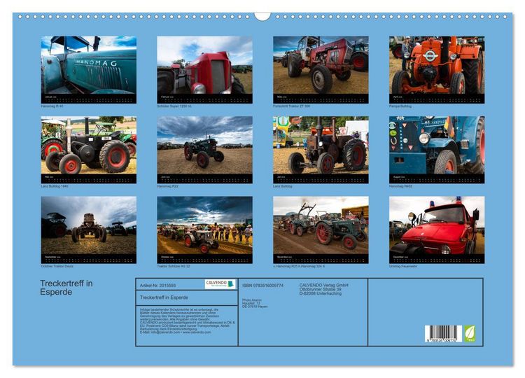 Produktbild: Treckertreff in Esperde (Wandkalender 2026 DIN A2 quer), CALVENDO Monatskalender