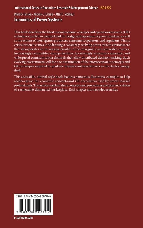 Produktbild: Economics of Power Systems