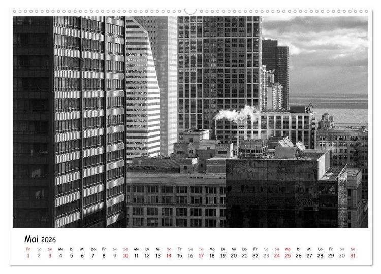 Produktbild: Chicago 2026 (Wandkalender 2026 DIN A2 quer), CALVENDO Monatskalender