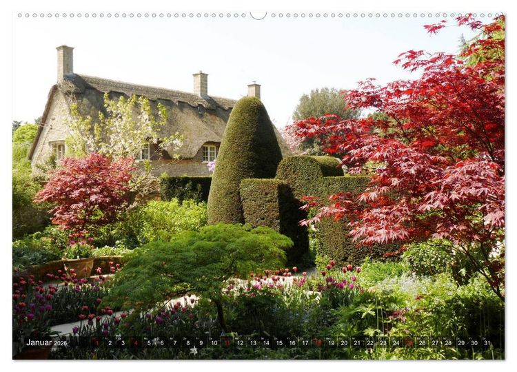 Produktbild: Schl&ouml;sser und G&auml;rten in England (Wandkalender 2026 DIN A2 quer), CALVENDO Monatskalender