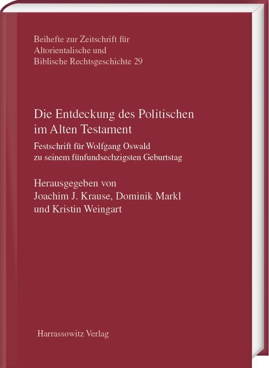 Produktbild: Die Entdeckung des Politischen im Alten Testament