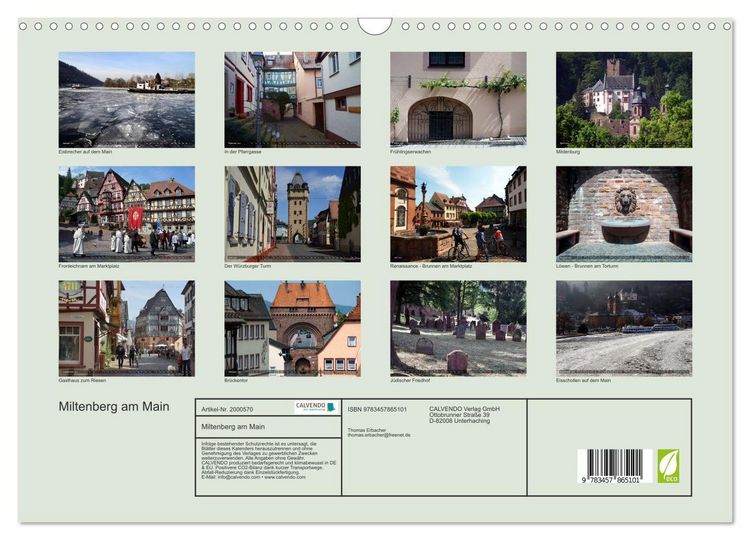 Produktbild: Miltenberg am Main (Wandkalender 2026 DIN A3 quer), CALVENDO Monatskalender