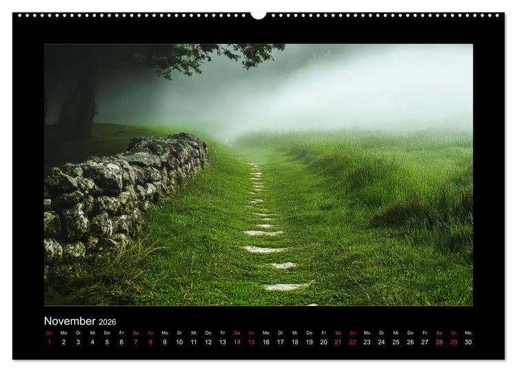 Produktbild: Geheimnisvolle Wege (hochwertiger Premium Wandkalender 2026 DIN A2 quer), Kunstdruck in Hochglanz