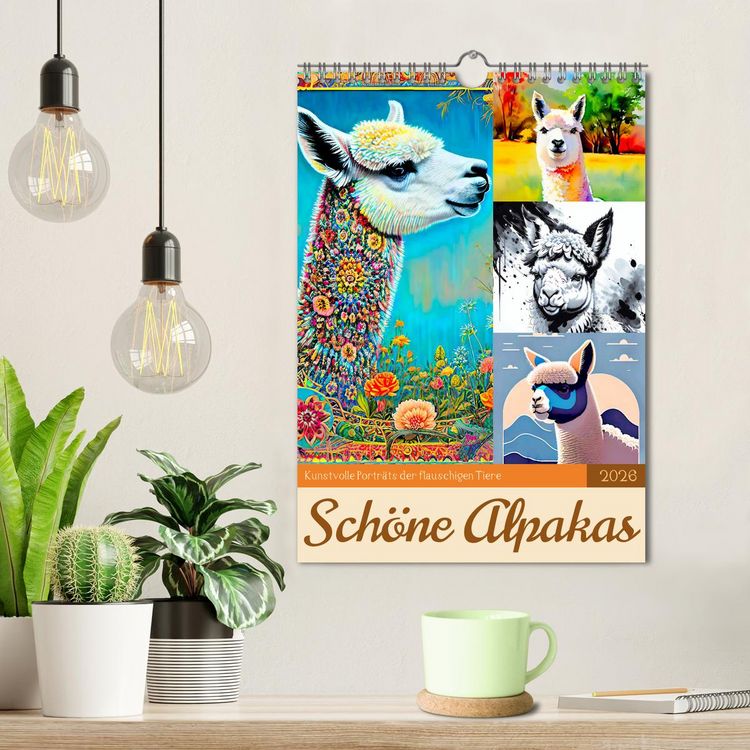 Produktbild: Sch&ouml;ne Alpakas (Wandkalender 2026 DIN A4 hoch), CALVENDO Monatskalender