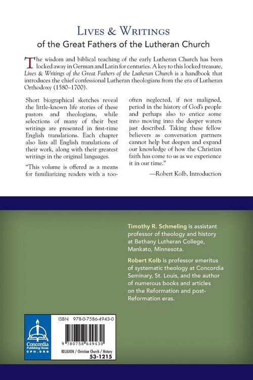 Produktbild: Lives and Writings of the Great Fathers of the Lutheran Church