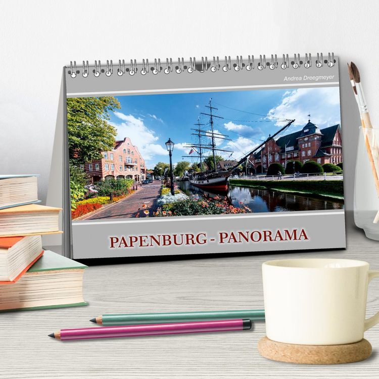 Produktbild: Papenburg-Panorama (Tischkalender 2026 DIN A5 quer), CALVENDO Monatskalender
