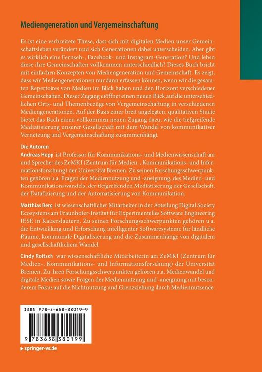 Produktbild: Mediengeneration und Vergemeinschaftung
