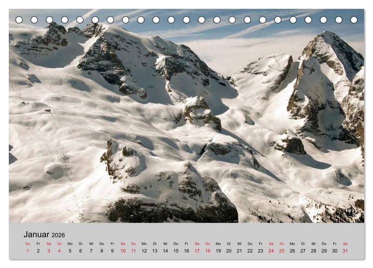 Produktbild: S&uuml;dtiroler Bergwelten - Die monti pallidi, Idylle die fast unwirklich erscheint (Tischkalender 2026 DIN A5 quer), CALVENDO Monatskalender