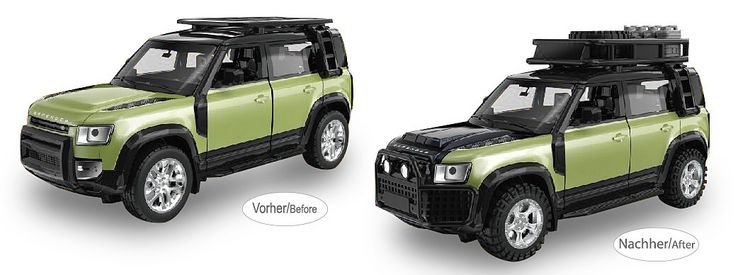 Produktbild: Land Rover Defender 110 Diecast 1:43 gr&uuml;n 2in1