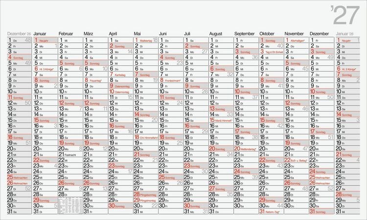 Produktbild: rido/id&eacute; 7033670007 Plakatkalender Mod. Office II 2027 1140&times;685 mm
