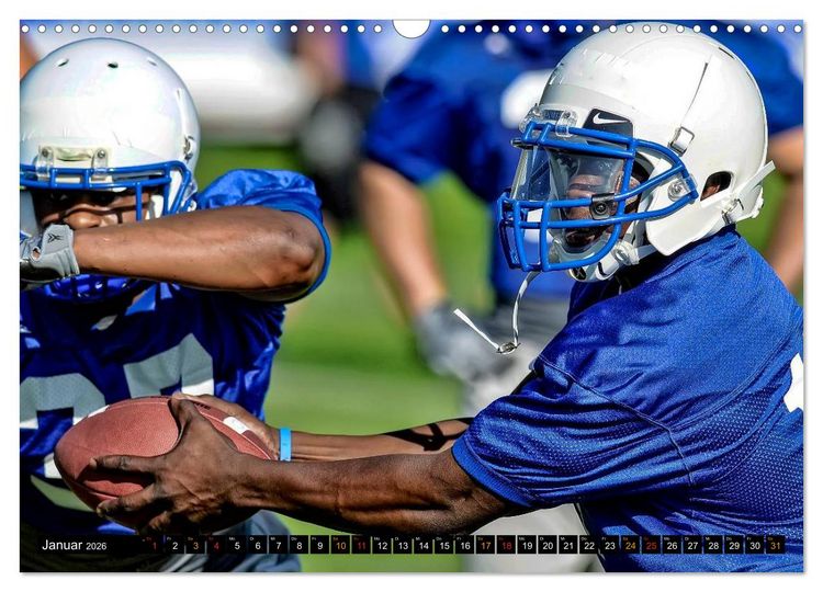 Produktbild: Kraft und Taktik - American Football (Wandkalender 2026 DIN A3 quer), CALVENDO Monatskalender