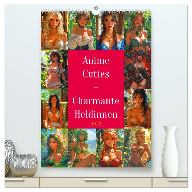 Produktbild: Anime Cuties - Charmante Heldinnen (hochwertiger Premium Wandkalender 2026 DIN A2 hoch), Kunstdruck in Hochglanz