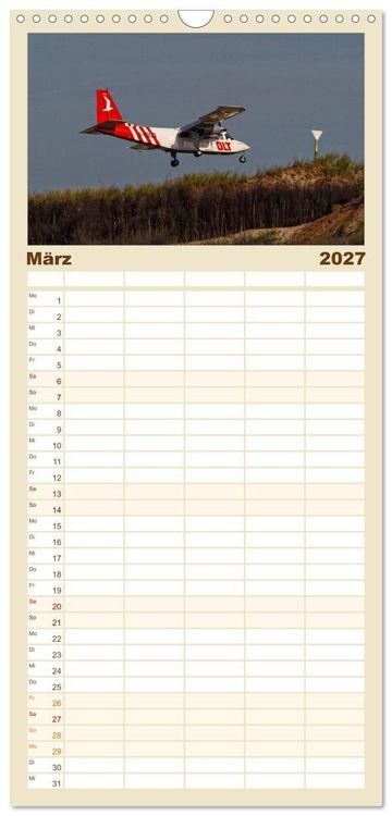 Produktbild: Familienplaner 2027 - Helgoland und die D&uuml;ne mit 5 Spalten (Wandkalender, 21 x 45 cm) CALVENDO