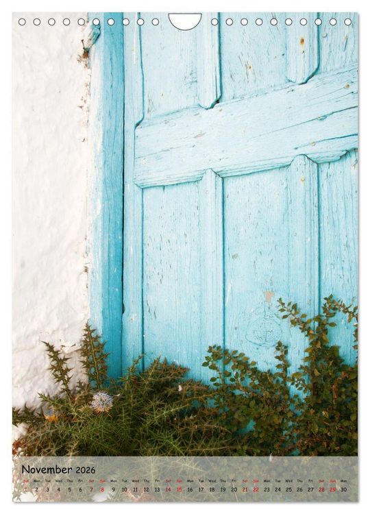 Produktbild: Greek Doors (Wall Calendar 2026 DIN A4 portrait), CALVENDO 12 Month Wall Calendar
