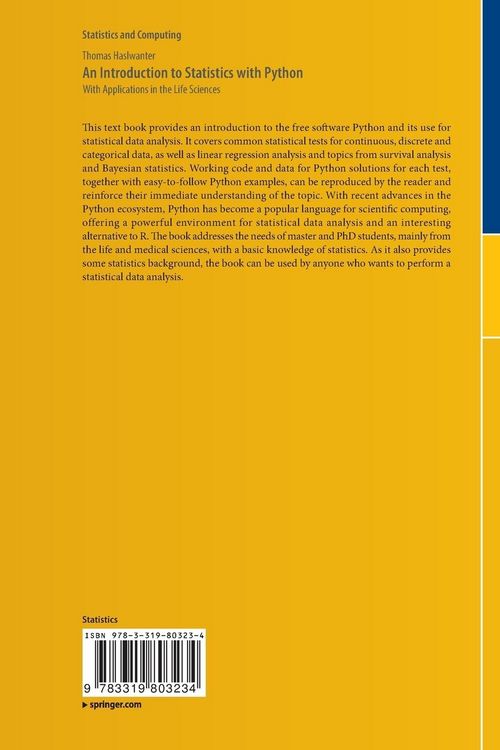 Produktbild: An Introduction to Statistics with Python
