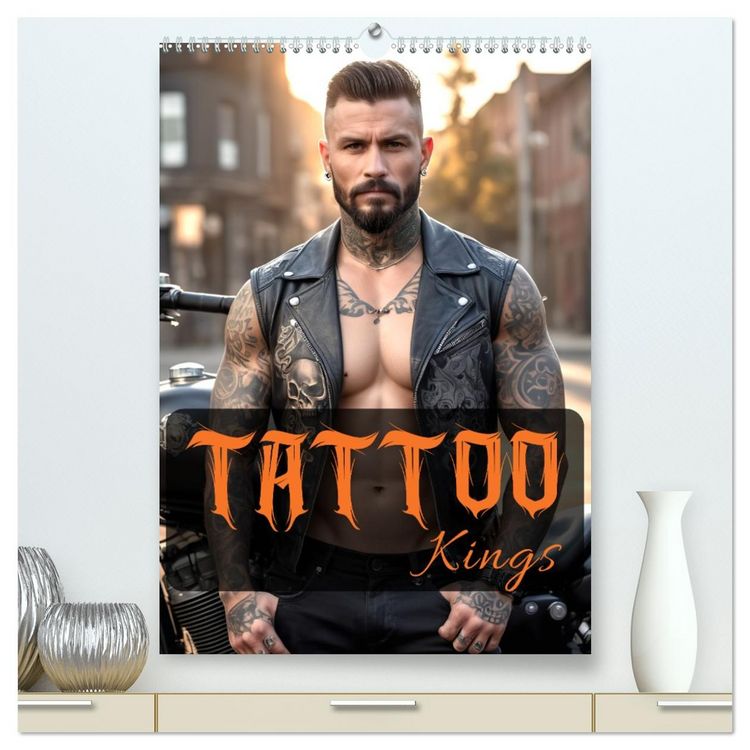 Produktbild: Tattoo Kings (hochwertiger Premium Wandkalender 2026 DIN A2 hoch), Kunstdruck in Hochglanz