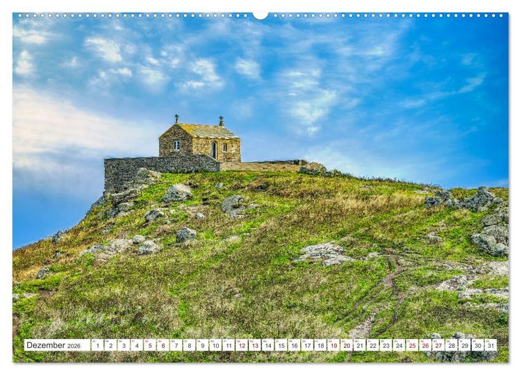 Produktbild: Cornwall - Malerische Landschaften mit grandiosen K&uuml;sten (Wandkalender 2026 DIN A2 quer), CALVENDO Monatskalender