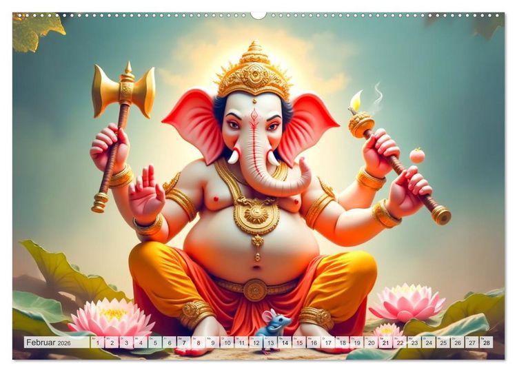 Produktbild: Hinduistische Mythologie - G&ouml;tter, Helden und Monster (Wandkalender 2026 DIN A2 quer), CALVENDO Monatskalender