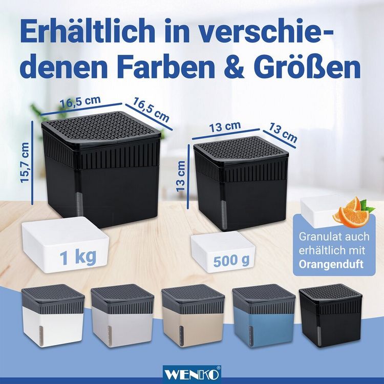 Produktbild: Raumentfeuchter Mod. Cube Nachf&uuml;ller 500 g mit Orangenduft, 6er, Luftentfeuchter Nachf&uuml;llpack