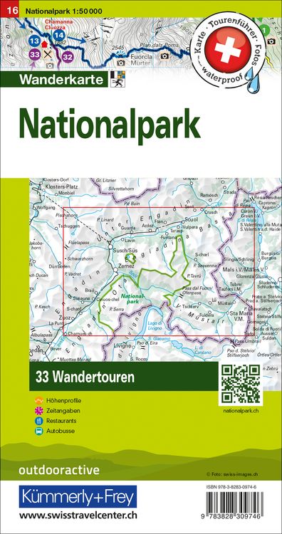Produktbild: K&uuml;mmerly+Frey Wandertourenkarte 16 Nationalpark 1:50.000