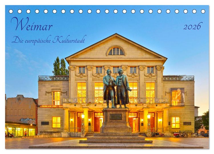 Produktbild: Weimar Die europ&auml;ische Kulturstadt (Tischkalender 2026 DIN A5 quer), CALVENDO Monatskalender