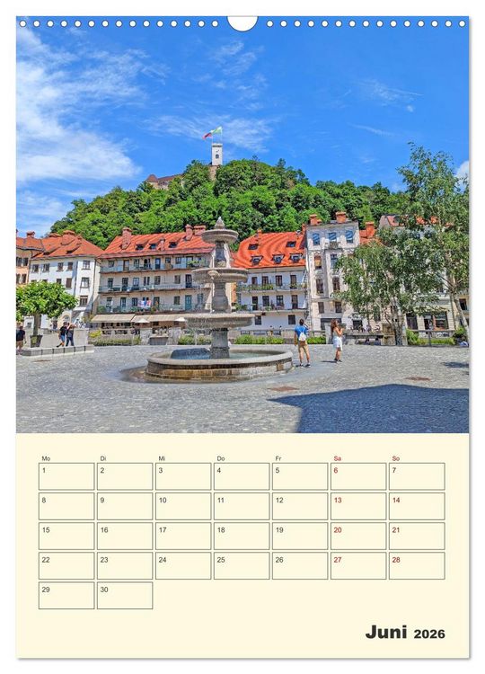 Produktbild: Ljubljana Sloweniens Hauptstadt (Wandkalender 2026 DIN A3 hoch), CALVENDO Monatskalender