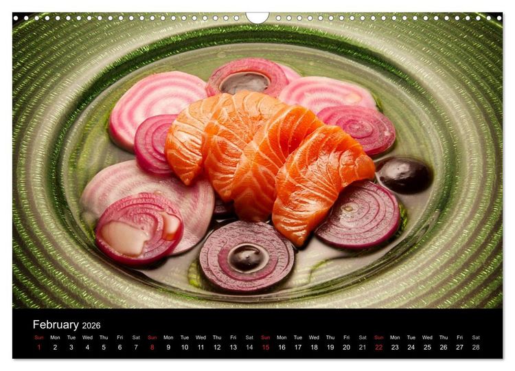 Produktbild: Delicious - Gourmet Food Calendar 2026 / UK-Version (Wall Calendar 2026 DIN A3 landscape), CALVENDO 12 Month Wall Calendar