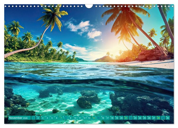 Produktbild: Sehnsucht Strandparadies (Wandkalender 2026 DIN A3 quer), CALVENDO Monatskalender