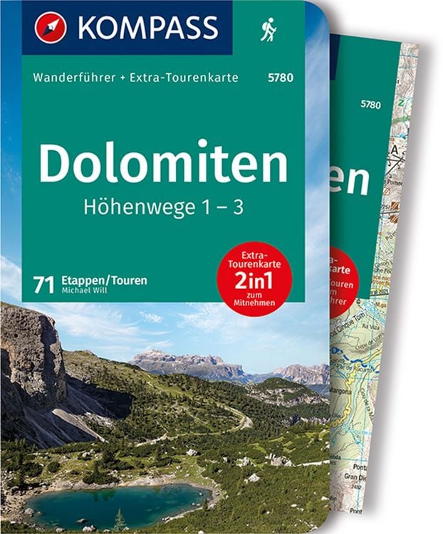 Bild vom Artikel KOMPASS Wanderführer Dolomiten Höhenweg 1 bis 3, 71 Touren mit Extra-Tourenkarte vom Autor Michael Will