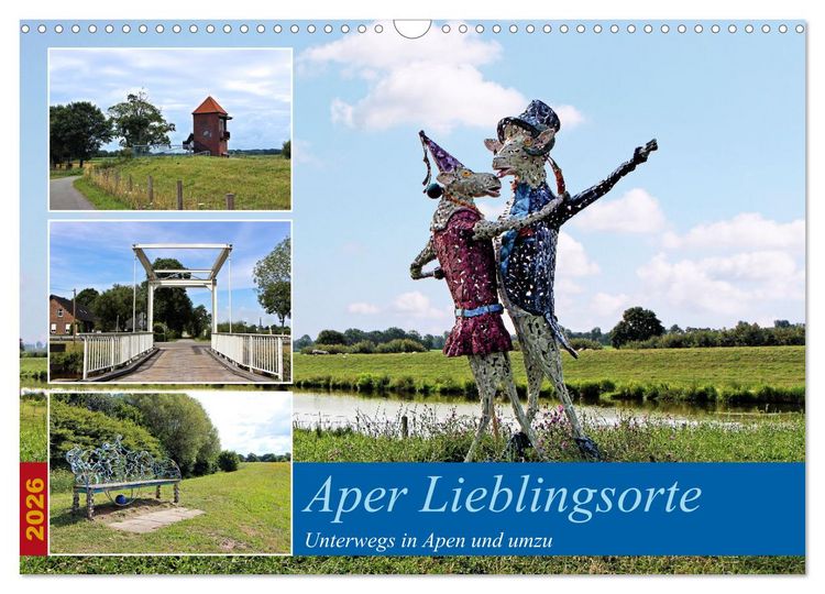 Produktbild: Aper Lieblingsorte (Wandkalender 2026 DIN A3 quer), CALVENDO Monatskalender
