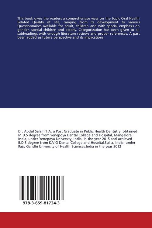 Produktbild: Oral health related quality of life: A comprehensive view