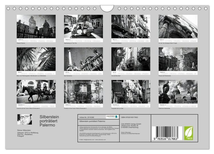 Produktbild: Silberstein portr&auml;tiert Palermo (Wandkalender 2026 DIN A4 quer), CALVENDO Monatskalender