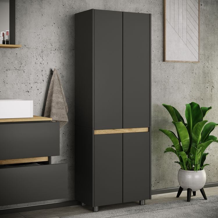 Produktbild: Badm&ouml;bel Hochschrank 165x57x33 Dreht&uuml;ren Cosila