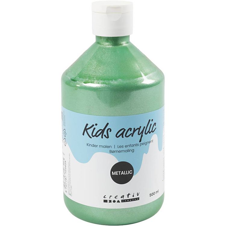 Produktbild: Creativ Company Acrylfarbe Metallic, Metallic, Hellgr&uuml;n, 500 ml/ 1 Fl.
