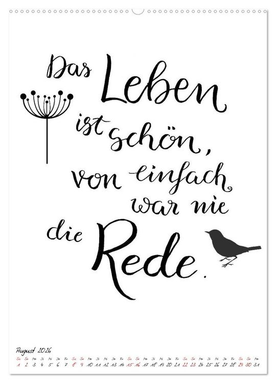 Produktbild: Spruch-Reich-handgeschriebene Spr&uuml;che von frech bis weise (hochwertiger Premium Wandkalender 2026 DIN A2 hoch), Kunstdruck in Hochglanz