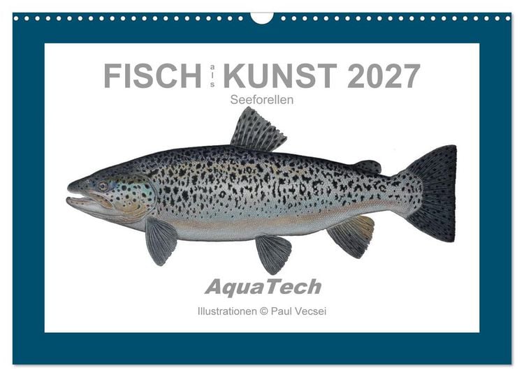Produktbild: Fisch als Kunst 2027: Seeforellen (Wandkalender 2027 DIN A3 quer), CALVENDO Monatskalender