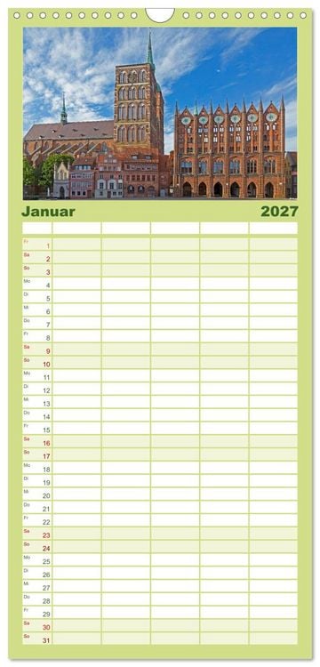 Produktbild: Familienplaner 2027 - Hansest&auml;dte in Norddeutschland mit 5 Spalten (Wandkalender, 21 x 45 cm) CALVENDO