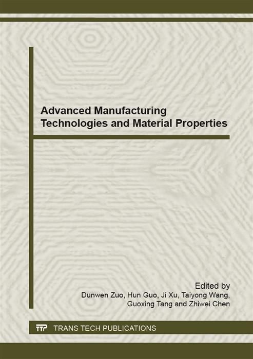 Produktbild: Advanced Manufacturing Technologies and Material Properties