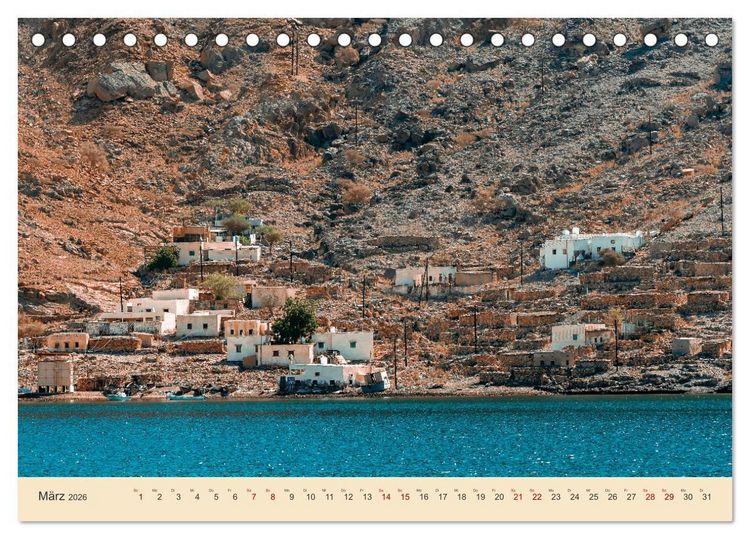 Produktbild: Musandam - Die omanische Exklave im geheimnisvollen Orient (Tischkalender 2026 DIN A5 quer), CALVENDO Monatskalender