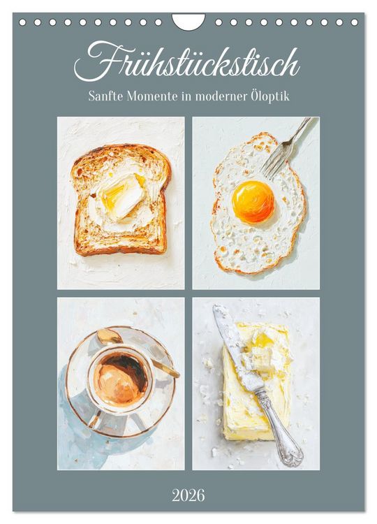 Produktbild: Fr&uuml;hst&uuml;ckstisch. Sanfte Momente in moderner &Ouml;loptik (Wandkalender 2026 DIN A4 hoch), CALVENDO Monatskalender