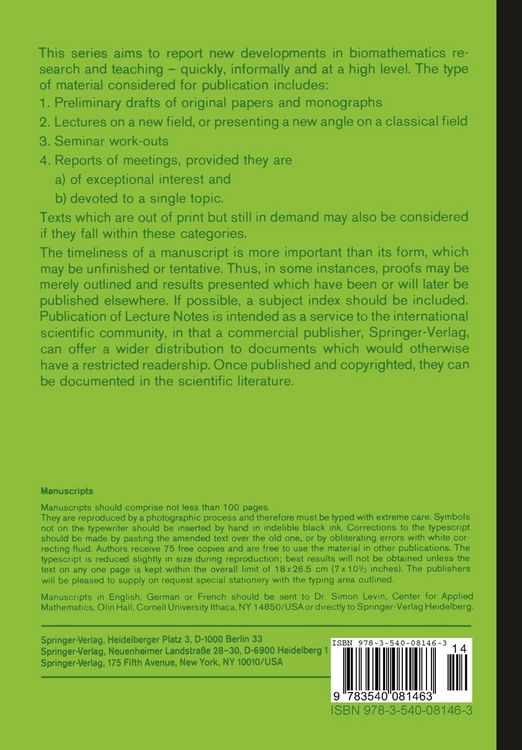 Produktbild: Diffusion Processes and Related Topics in Biology
