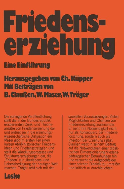 Produktbild: Friedenserziehung