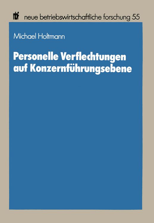 Produktbild: Personelle Verflechtungen auf Konzernf&uuml;hrungsebene