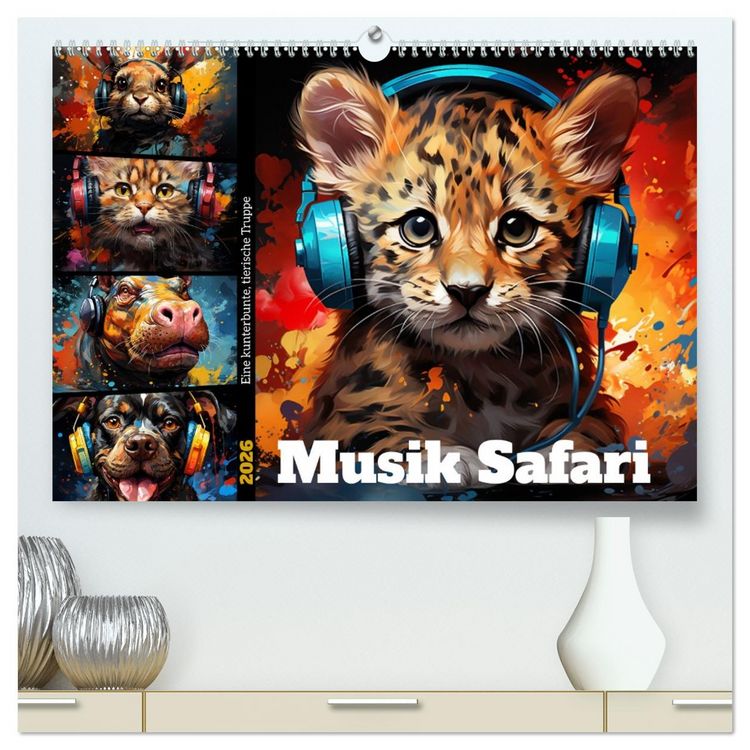 Produktbild: Musik Safari (hochwertiger Premium Wandkalender 2026 DIN A2 quer), Kunstdruck in Hochglanz