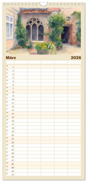 Produktbild: Familienplaner 2026 - Zauberhaftes L&uuml;neburg mit 5 Spalten (Wandkalender, 21 x 45 cm) CALVENDO