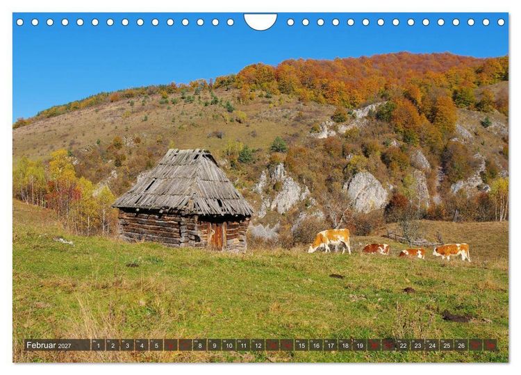 Produktbild: Fundatura Ponorului - Auf dem Via Transilvanica durch die Karpaten (Wandkalender 2027 DIN A4 quer), CALVENDO Monatskalender